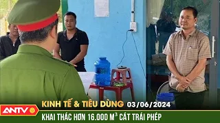 Bản tin kinh tế & tiêu dùng 3/6: Khởi tố đối tượng khai thác trái phép hơn 16.000 m³ cát | ANTV