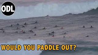 HUGE 2nd Reef Pipeline Set Mows Down Surfers In Lineup