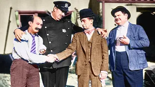 Laurel and Hardy Big Business in Color!!! Best Funny Scenes from the film (1929)