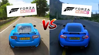 Forza Horizon 5 - Jaguar XKR-S New Improved Engine-Exhaust Sound | FH4 vs FH5 Comparison