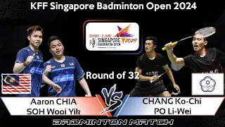 Aaron CHIA /SOH Wooi Yik vs CHANG Ko-Chi /PO Li-Wei | Singapore Badminton Open 2024