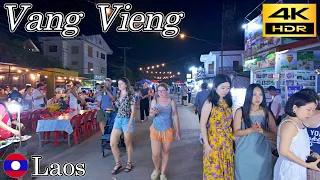 Vang Vieng Walking Tour | Laos🇱🇦 | 4K HDR
