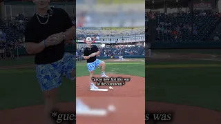 They let ME THROW THE FIRST PITCH!? 💀🤣🔥⚾️ #shorts