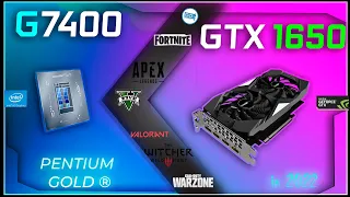 🧿Intel Pentium G7400 in 15 Games  | Paired with GTX 1650 |  in 2022