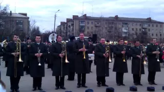 Военный оркестр в Славянске!