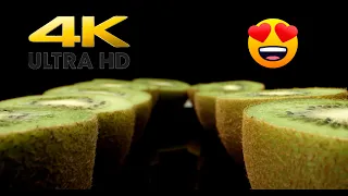 Kiwi fruit super macro cinematic - 4k uhd video