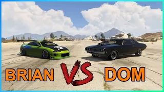 GTA V: Mitsubishi EclipseVS Dodge Charger (Fast and Furious cars comparison)