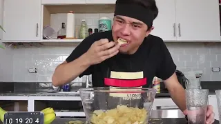 Matt Stonie! Potato Chip Challenge (4 Large Bags) _PAINFUL_