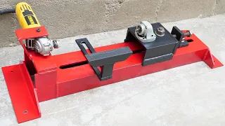 Angle Grinder HACK - How To Make A Lathe Machine | Homemade Woodworking Lathe Machine | DIY