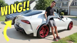 Toyota Supra Finally Gets a Massive Carbon Fiber WING!!