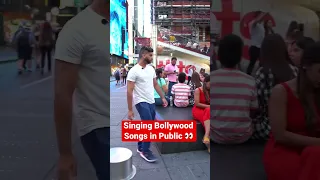 Singing Bollywood Songs in Public 😵 (Times Square, NYC) #bollywood #indian #singinginpublic #desi