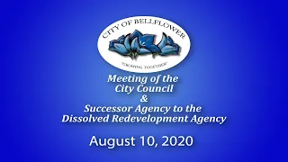 Bellflower City Council Meeting August 10, 2020