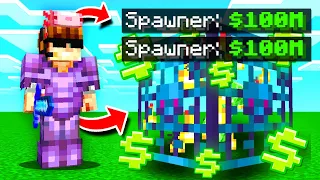 Spending $200M on my INSANE SPAWNER FARM | Minecraft SKYBLOCK SERVER #6