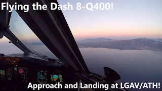 Flying the Dash 8 - Approach and Landing at LGAV/ATH