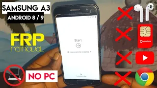 Samsung Galaxy A3 8.0  Frp/Google Lock Bypass Without Pc 2022 || SM-A320 Google Account Remove