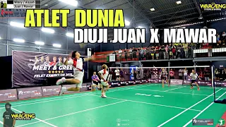 Super Seru dan Lucu 😱 NENG MAWAR X JUAN RAJA TARKAM Tantang ATLET NASIONAL PBSI. Full Trick Skill