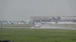 20 MINUTES Plane Spotting Landing when Rain at Jakarta's Soekarno-Hatta International Airport