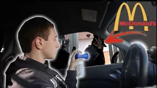 DRIVE THRU AIR HORN PRANK AT MCDONALD'S!