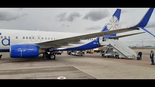 Взлет из Домодедово Boeing 737-800 "Белавиа". Перелет Москва - Минск - Тбилиси, апрель 2022.