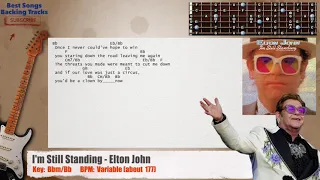 🎸 I'm Still Standing - Elton John Guitar Backing Track with chords and lyrics