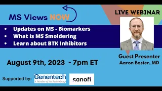 Learn more about BTK Inhibitors, Smoldering MS and Biomarkers - Presented by Aaron Boster, MD