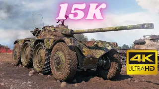 Panhard EBR 90  15K Spot Damage World of Tanks Replays ,WOT tank games