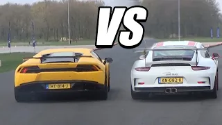 PORSCHE 911 GT3 RS vs LAMBORGHINI HURACAN - DRAG RACE!
