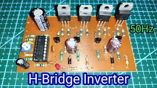 Inverter || H Bridge || 12V to 220V ||50Hz
