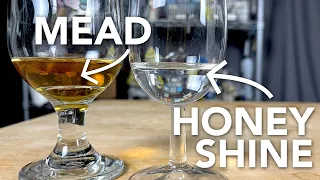 Comparing honey shine (45% ABV) to the mead it was made from