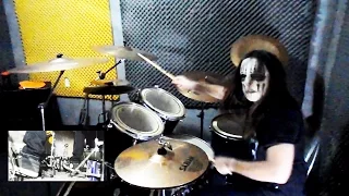 Slipknot - Vermillion Part 1 Drum Cover drum play-through With Joey Jordison Mask By Jordan