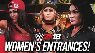 WWE 2K18 - ALL WOMENS ENTRANCES!!