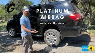 Ep 31. 2nd Gen Sequoia Platinum Airbag Lift With Bilstein 5100s and Airbag Spacer vs. Airbag Hack.
