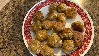 Sausage Balls featuring Red Lobster Cheddar Bay Biscuit Mix.