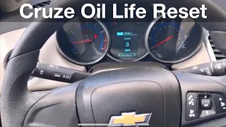 2010 - 2016 Chevrolet Cruze How to reset Oil life reminder / maintenance reset