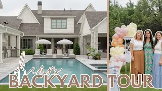 DREAM BACKYARD TOUR (POOL & SCREENED PORCH) | Outdoor Entertaining Inspiration | FARMHOUSE LIVING