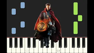 piano tutorial "DOCTOR STRANGE" Main Theme, Marvel, 2016, with free sheet music (pdf)