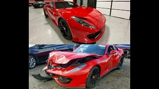 Rebuilding WRECKED Salvage 2019 Ferrari 812 Superfast [Part 3] (VIDEO #60)