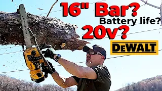 Testing the Dewalt 20v chainsaw 16 inch bar
