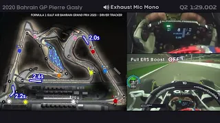 F1 Maximum Power Map - Gasly Bahrain Qualifying