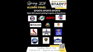 Alumni Panel: Careers in Sports 031924 | Wake Forest University School of Business