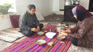 Village Couple is cooking Aash with red beans - Village food | village life Afghanistan