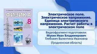 Тема 12. Электрическое поле. Электрическое напряжение. Единица электрического напряжения.