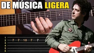 De Música Ligera (Soda Stereo) Tab fácil en guitarra acústica: Melodía y acordes completos TCDG