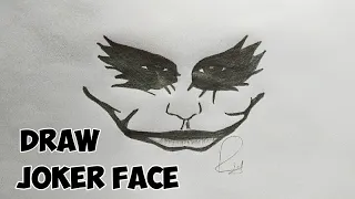 How To Draw Joker Smile Face by Rick Art