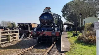 First West Somerset Railway Steam Train at Dunster Station for 2023