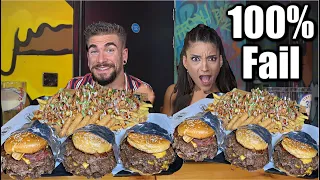 "YOU WILL FAIL" UNBEATEN SMASH BURGER CHALLENGE | "Chuck Noris" Cheeseburger Challenge In Wales UK