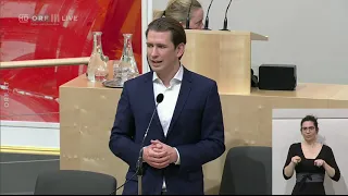 Bundeskanzler Sebastian Kurz ÖVP  Nationalrat  vom  20 03 2020