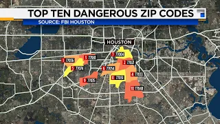 The top 10 most dangerous zip codes being targeted by FBI Houston; Is yours on the list?