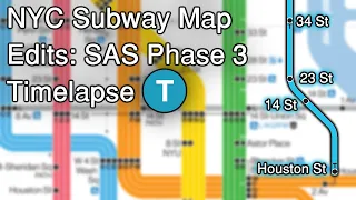 NYC Subway Map Edits: 2 Av Subway Phase 3 [Timelapse] - Experimental Map