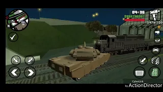 GTASA tank VS tram and train